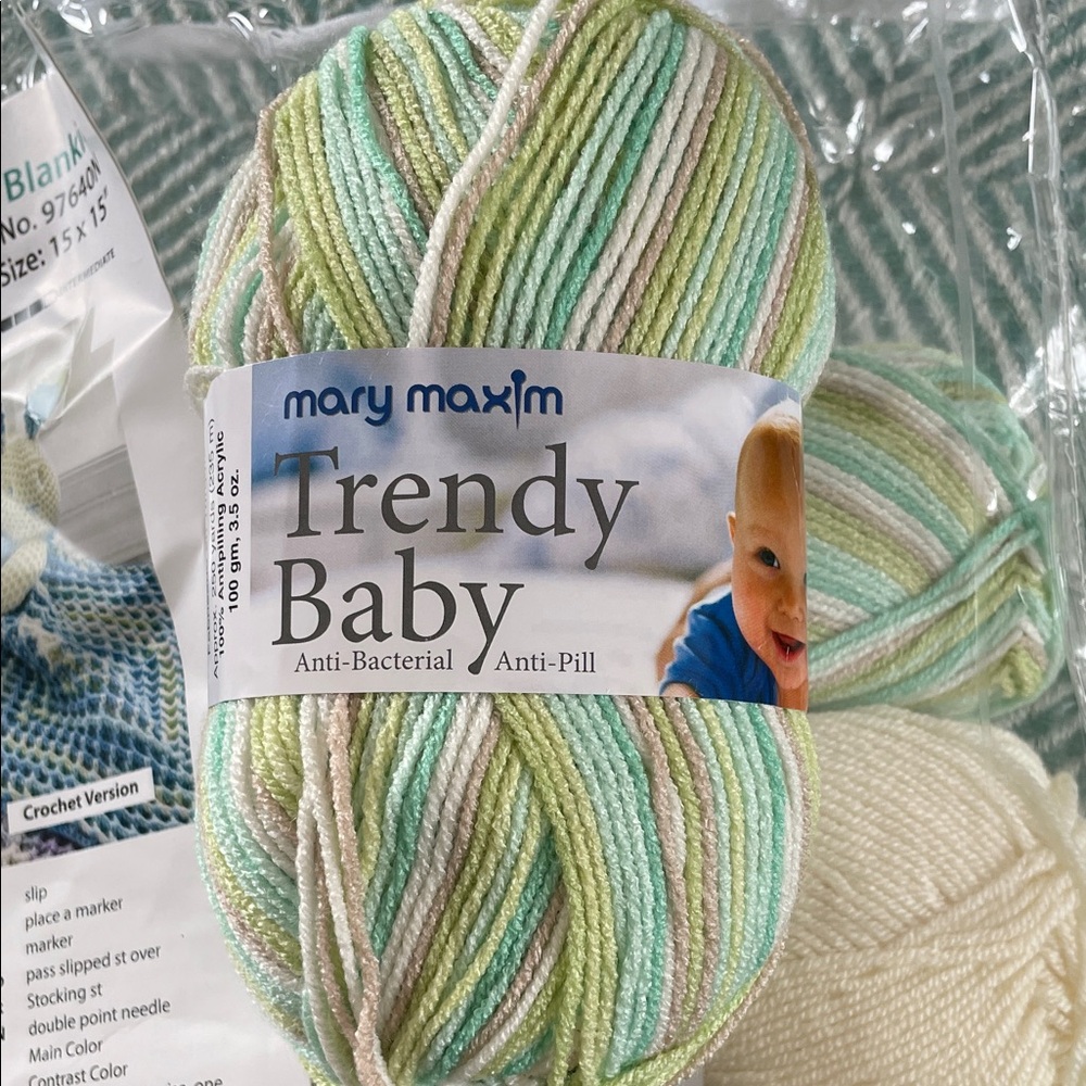 Mary Maxim Cuddle Bunny Blankie Kit - Picture 2 of 3